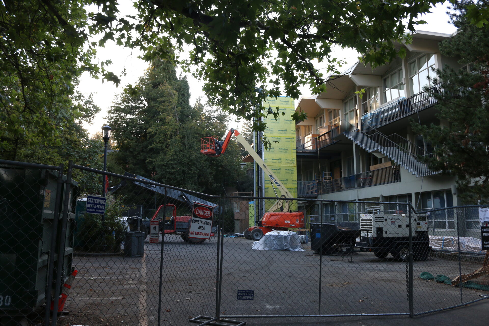 Construction on the back of Templeton.