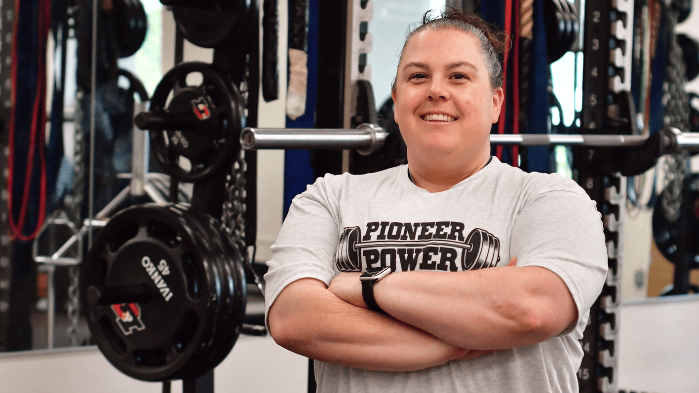 Photo of Coach Ange in gym