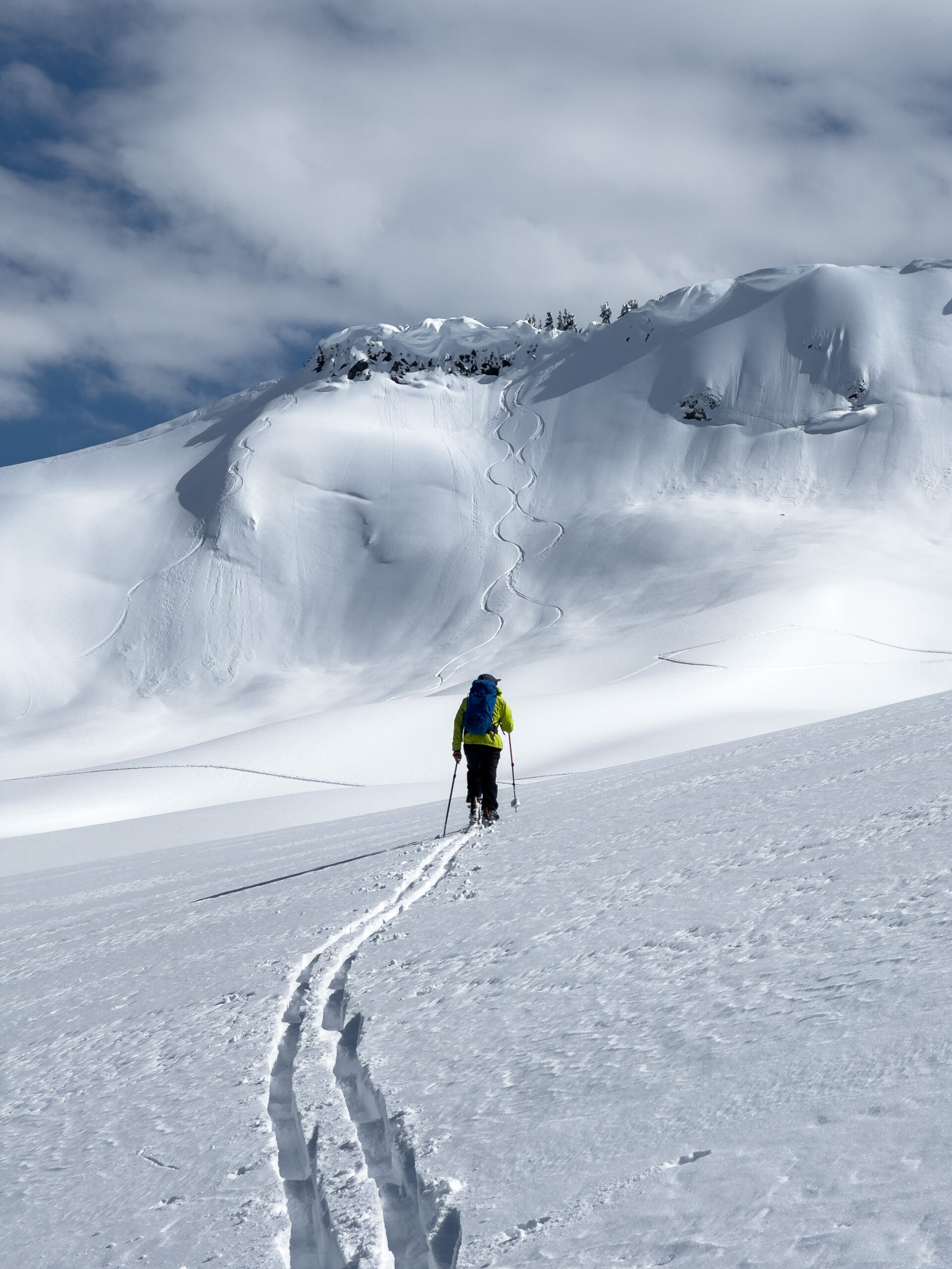 Photo of student skiing