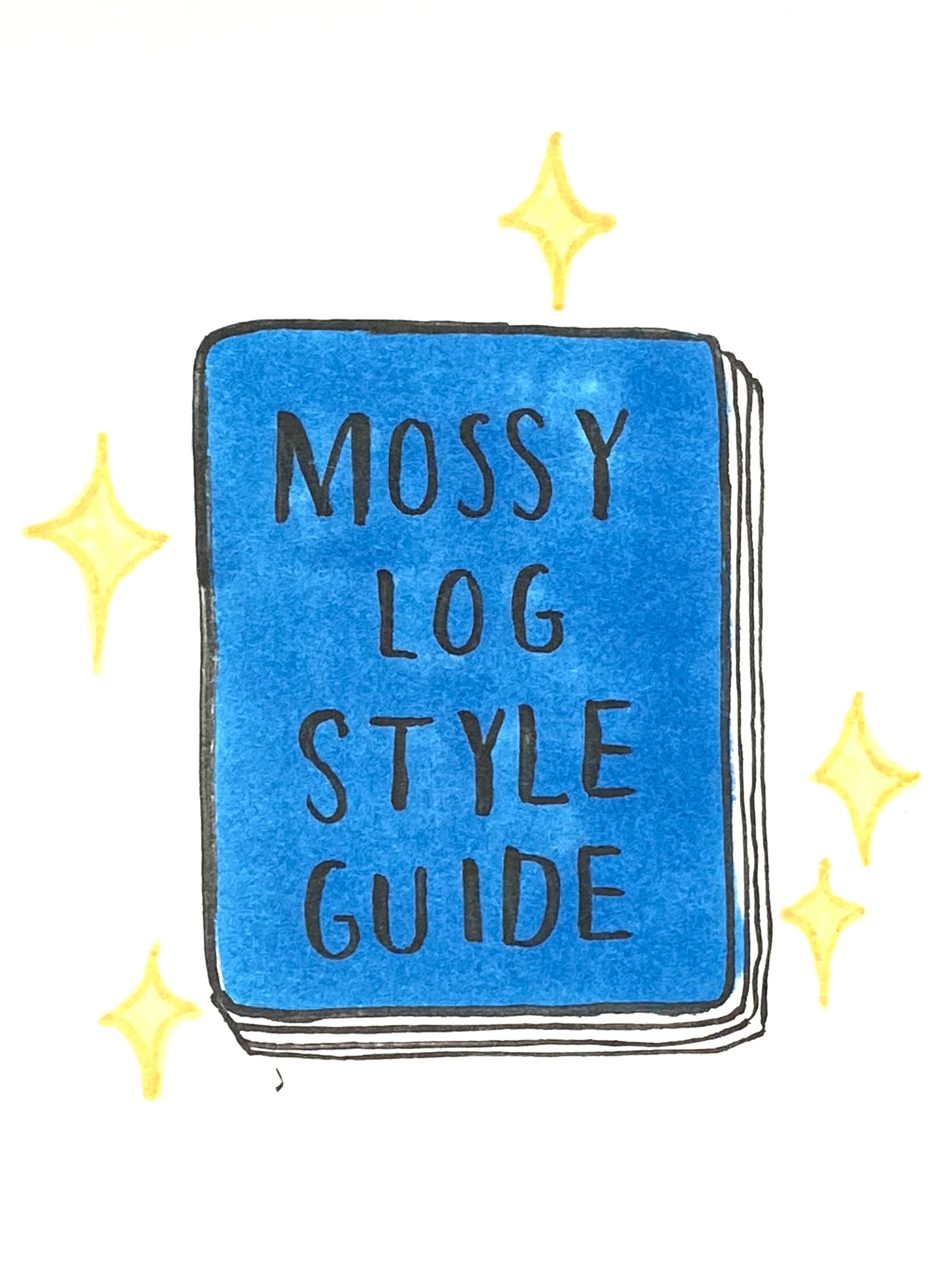 Mossy Log style guide Illustration