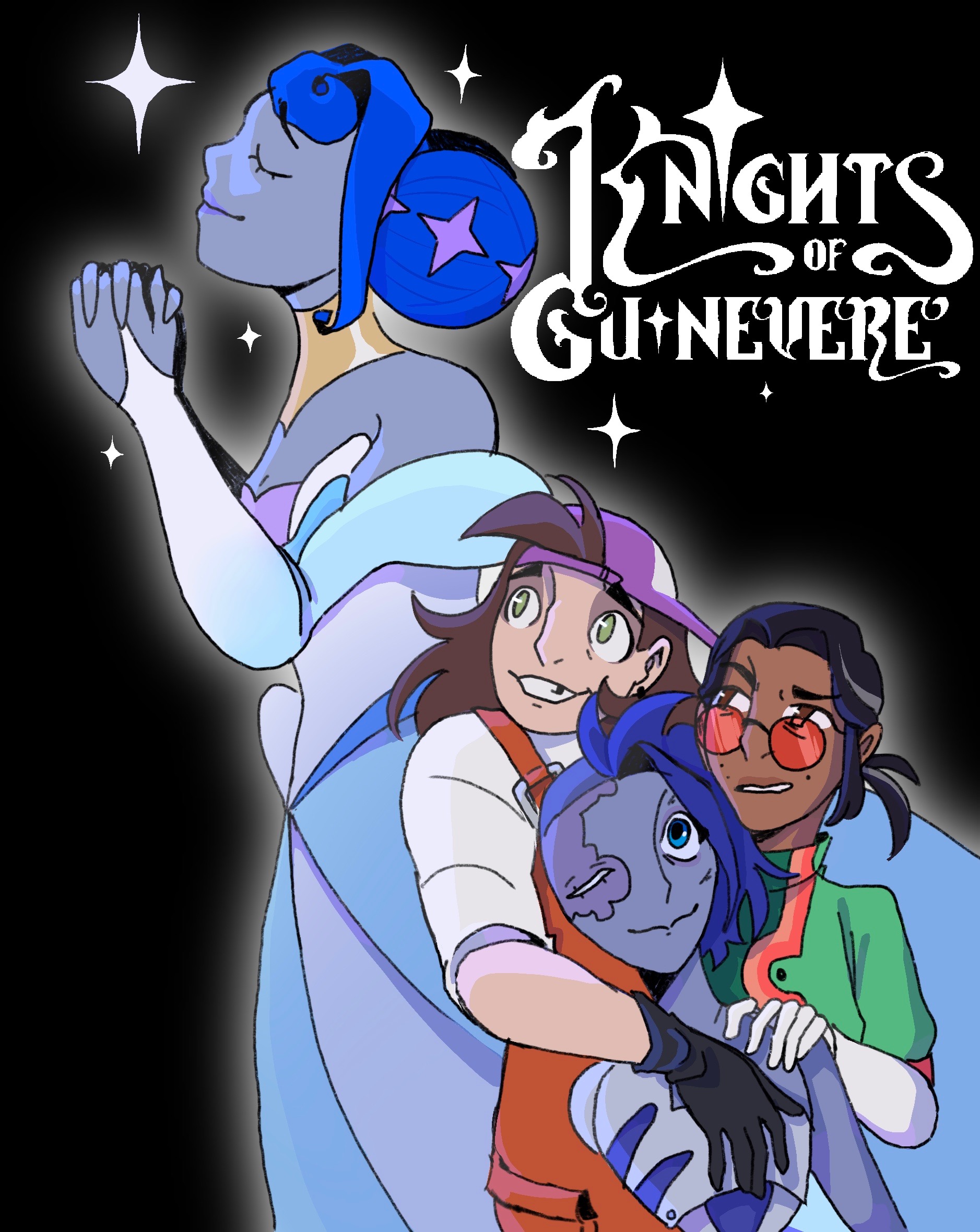 Princess Guinevere from "Knights of Guinevere" wishes on a star while onlookers watch