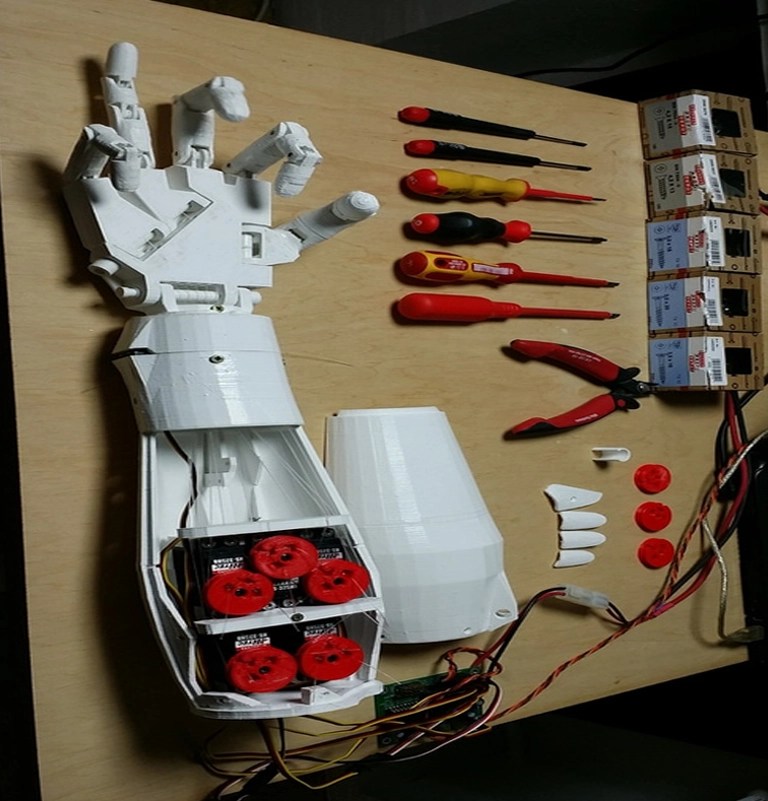 Arm Inmoov Servos InMoov Humanoid Full Left Arm Kit Most Electronics