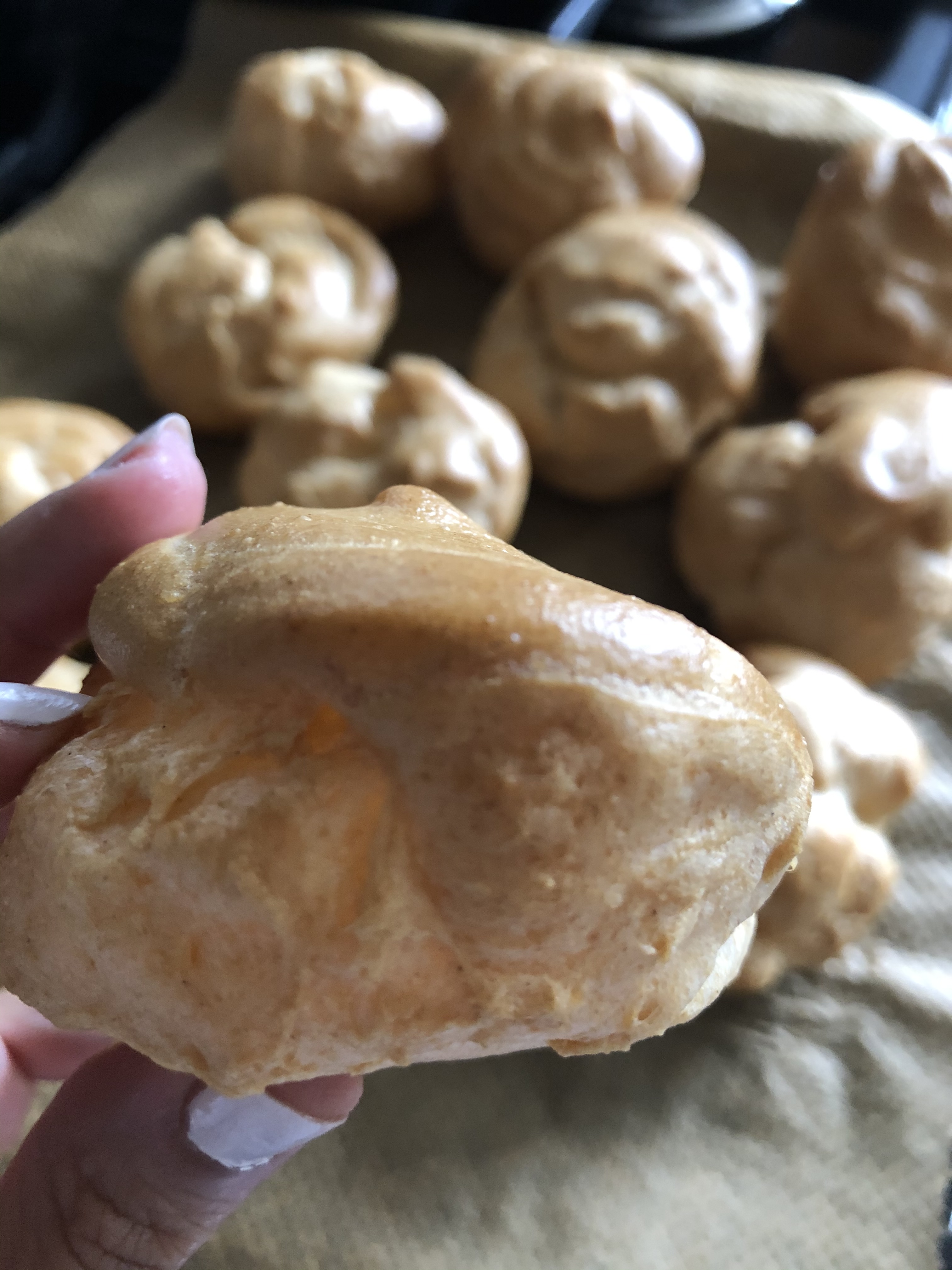 baked choux buns