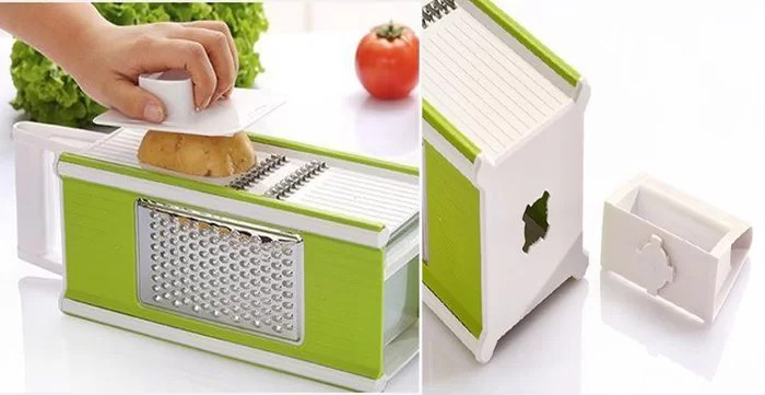 Multifunctional 5 in 1 Box Grater Slicer Handheld Vegetable Slicer Grater