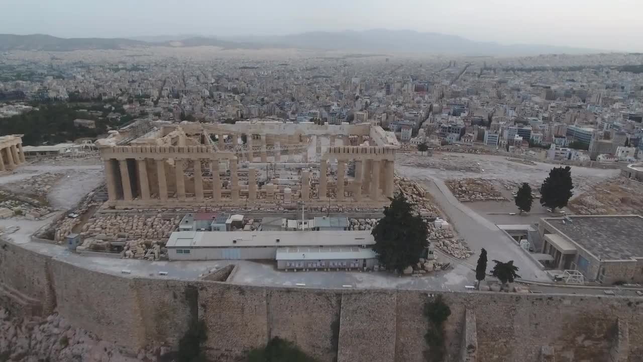 The parthenon is a temple on the athenian acropolis, athens, greece, dedicated to the goddess athena. Acropolis And Parthenon Athens Greece Stock Video Motion Array