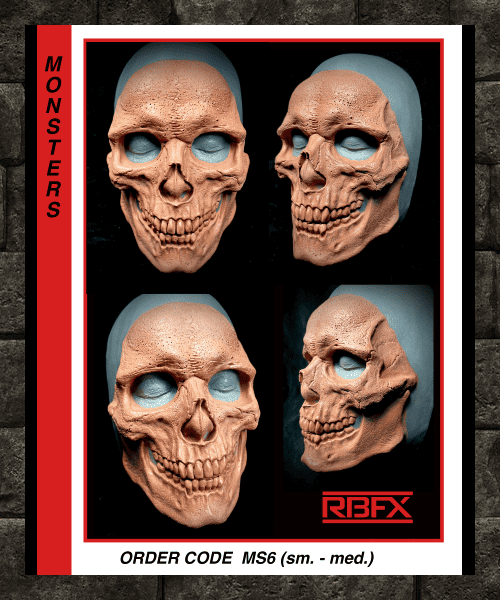 MS6 Small & Medium Face Skull Prosthetic