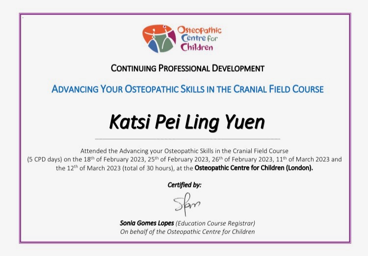 OCC- Advanced Cranial Osteopathy