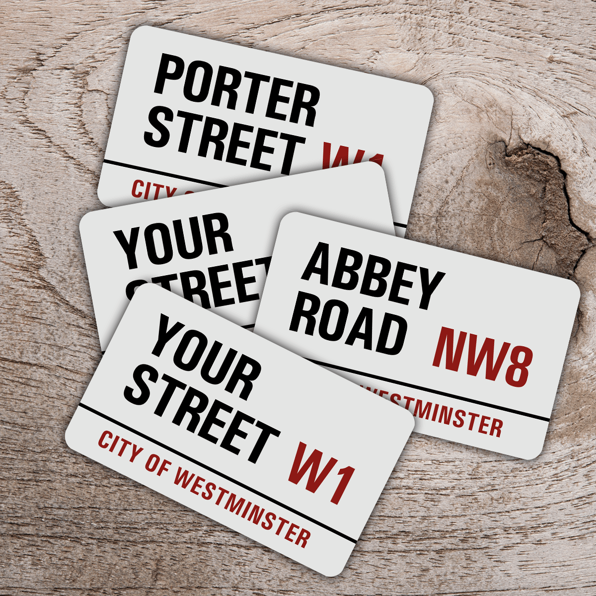 Our 'On-Demand' dye sublimation allows us to create a unique and personalised sign printed directly onto the face of the sign. capturing the essence of London Streets. Customise the text to your liking, making it a one-of-a-kind piece that showcases your personal style.The attention to detail in our sign is unmatched. We've taken great care to ensure that each letter and symbol is perfectly crafted, ensuring an exquisite finish that will impress all who see it.This customisable sign is more than just a piece of art - it's a statement. The typography adds a touch of nostalgia to any space, making it a great conversation starter. Use it as a focal point in your living room, bedroom, or office and let it inspire you each day.Order your customisable printed sign today and experience the beauty and quality of our craftsmanship for yourself. It's the perfect gift for any past visitor to London, or for anyone who appreciates unique and personalised decor.