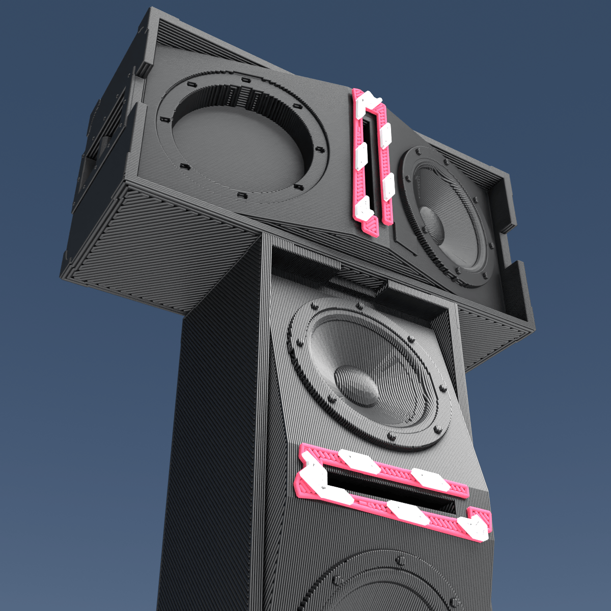 Limited Edition of 23 - 2025 First Edition KLF White Room inspired Speaker Stack with RFID/NFC Proof of Authentication