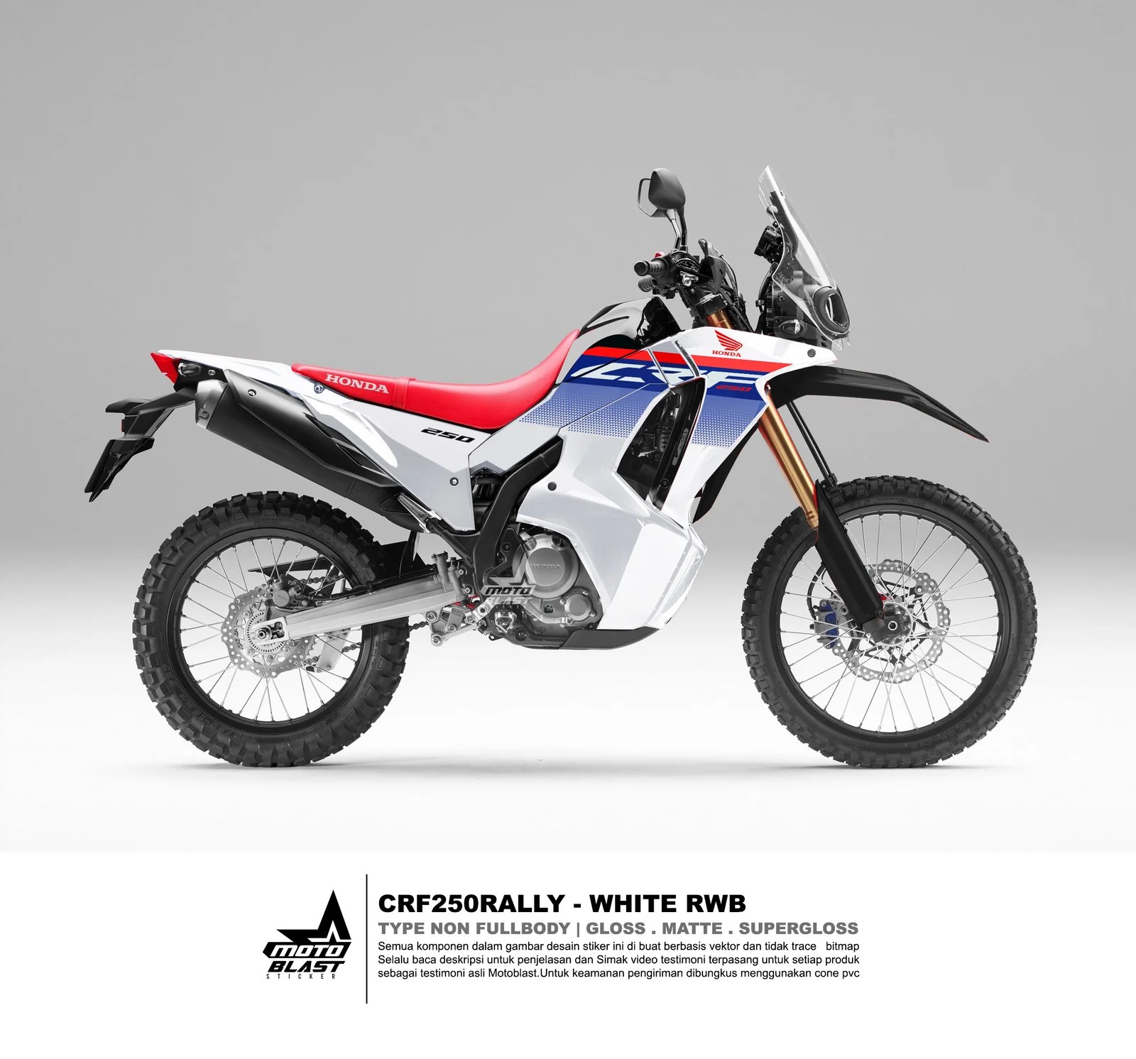 CRF250 RALLY - WHITE RWB