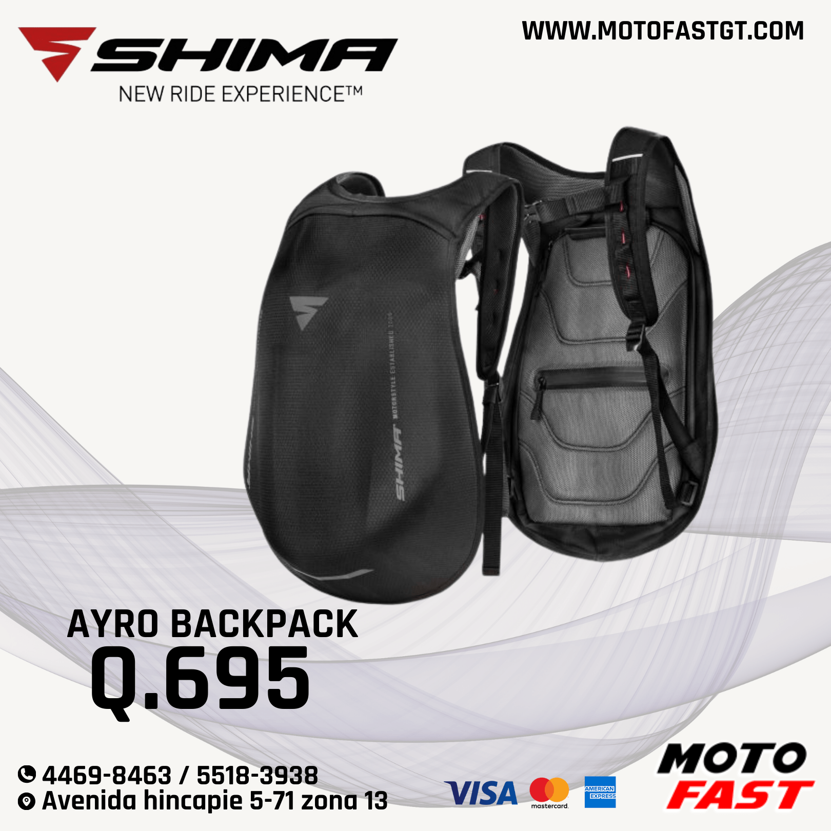 MOCHILA SHIMA AYRO BACKPACK MotoFast