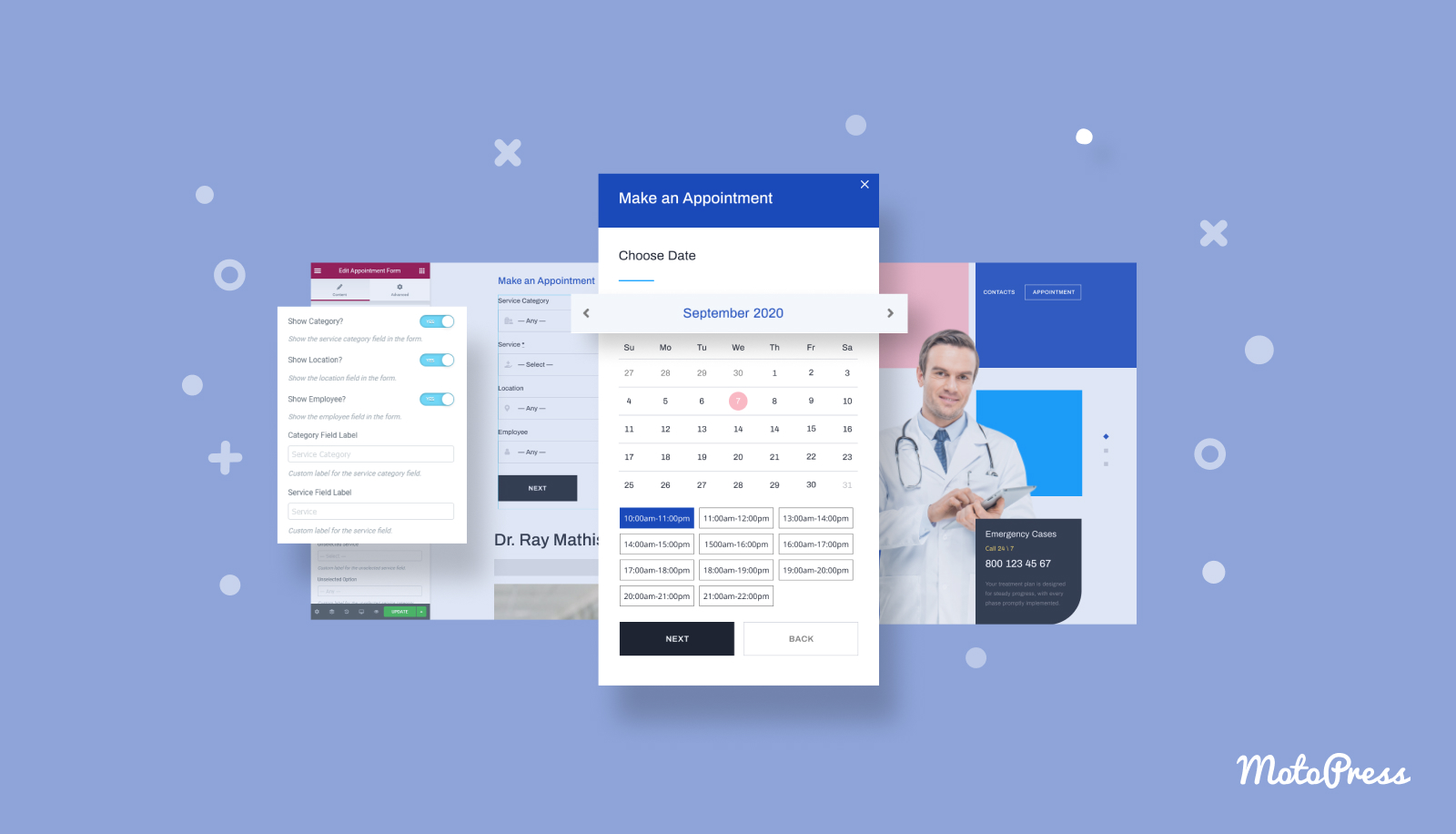 Resurva appointment widget embedded in a wordpress website. How To Add Appointment Booking Widget To Wordpress Motopress