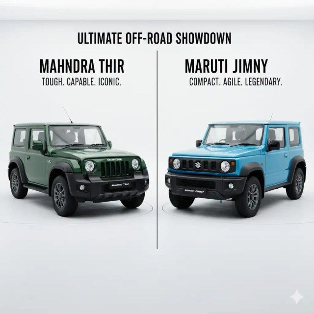 Mahindra Thar vs Maruti Jimny: Off-Road King Kaun?
