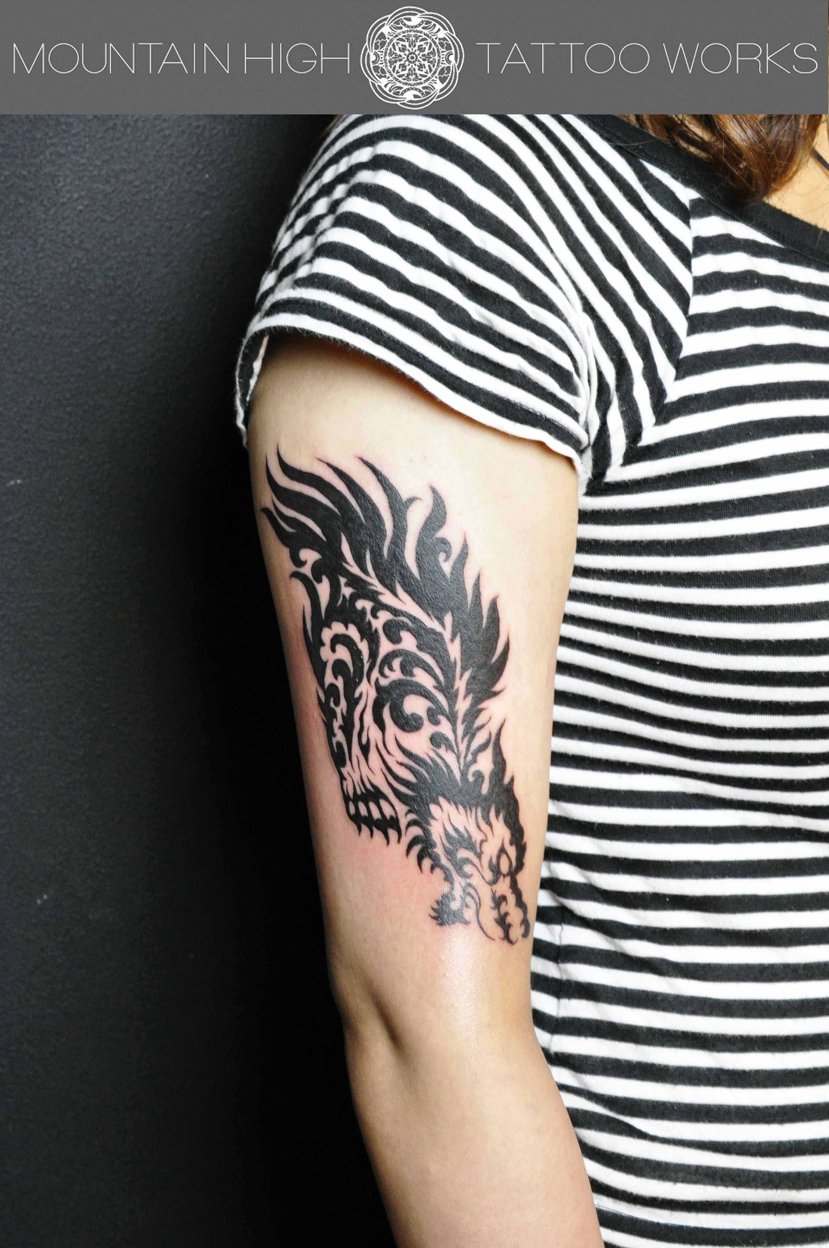 The Hiatusの細美武士さんのオオカミ 狼 トライバルタトゥーを再現 札幌のタトゥースタジオ Mountain High Tattoo Works作品集