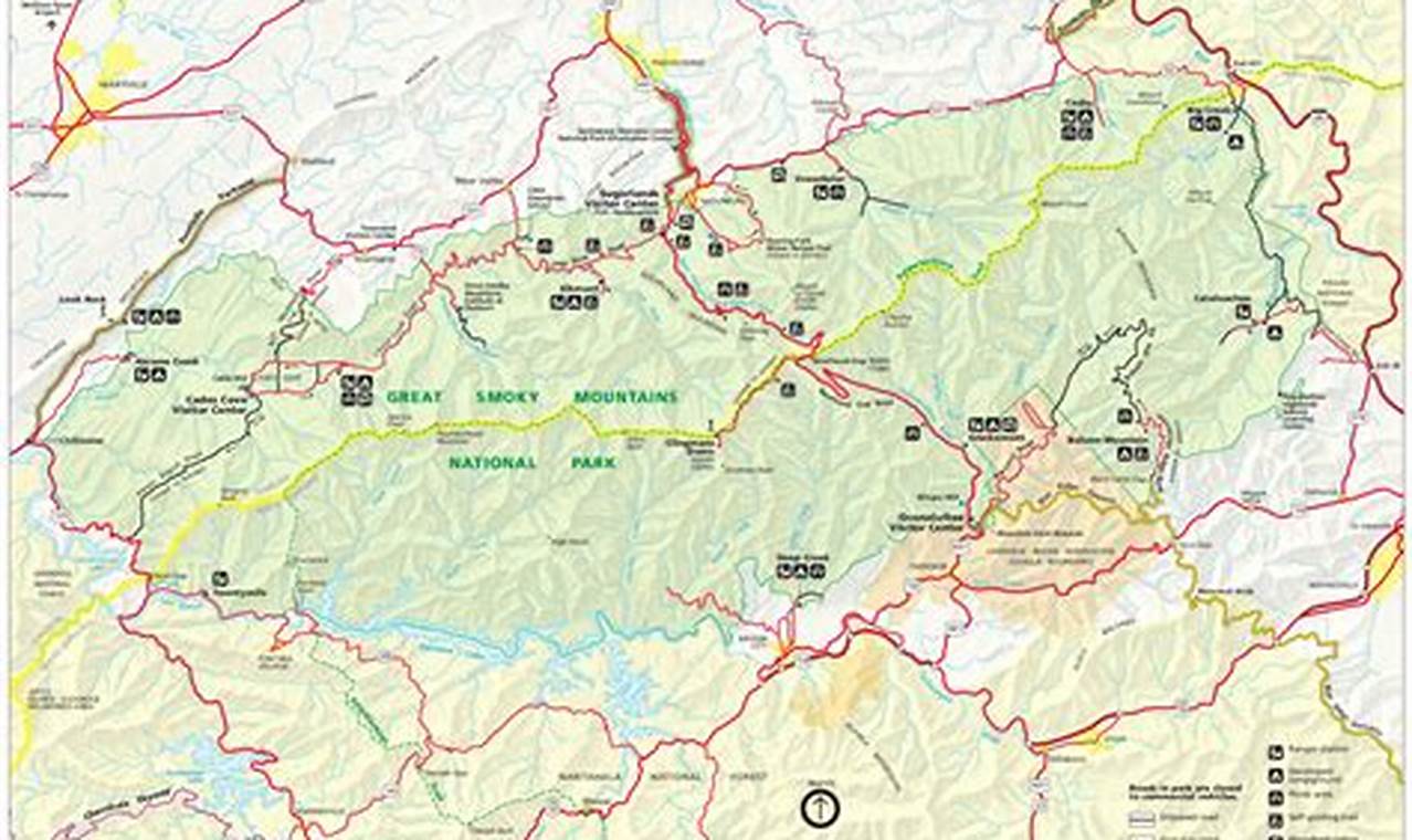 Great Smoky Mountains Hiking Map Your Essential Guide Th 362 
