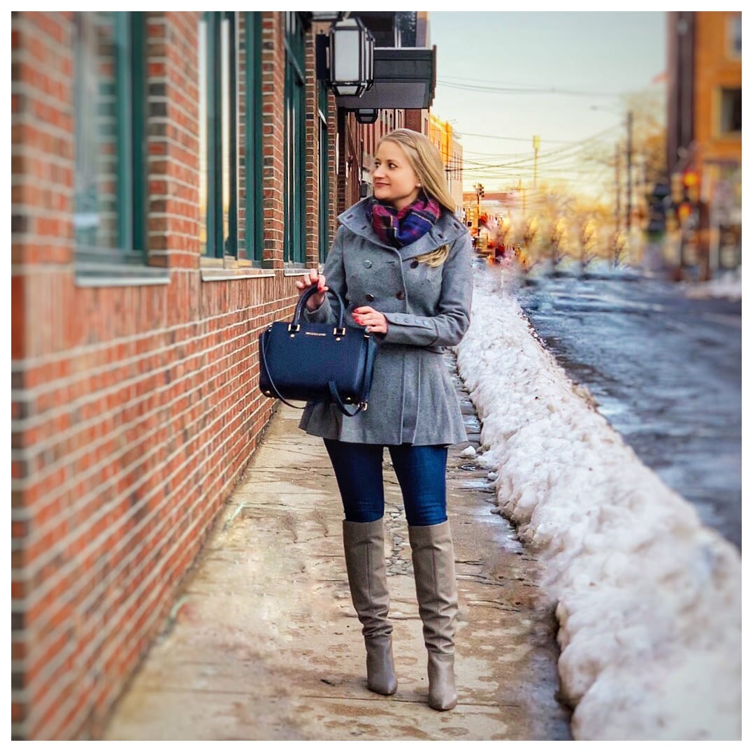 Double-Breasted Skirted Coat -