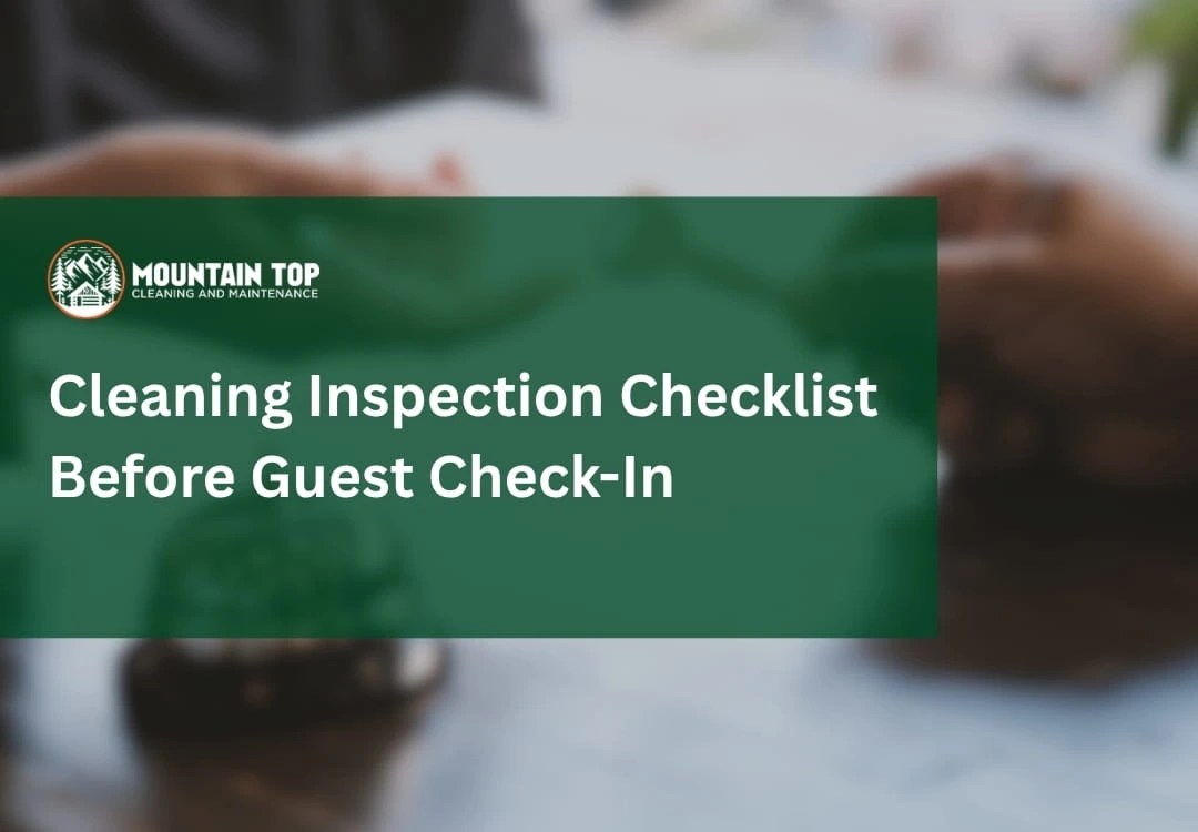 Cleaning Inspection Checklist Before Guest Check-In