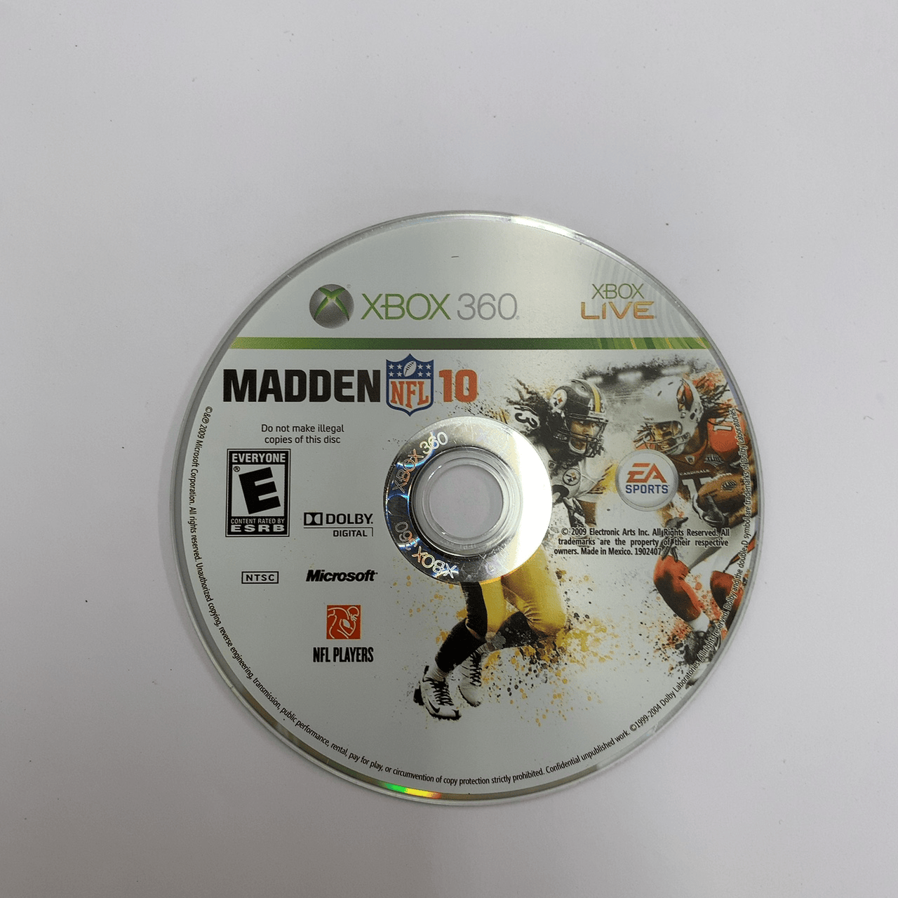 Madden NFL 10 - Xbox 360 - Disc Only (Replacement Case)