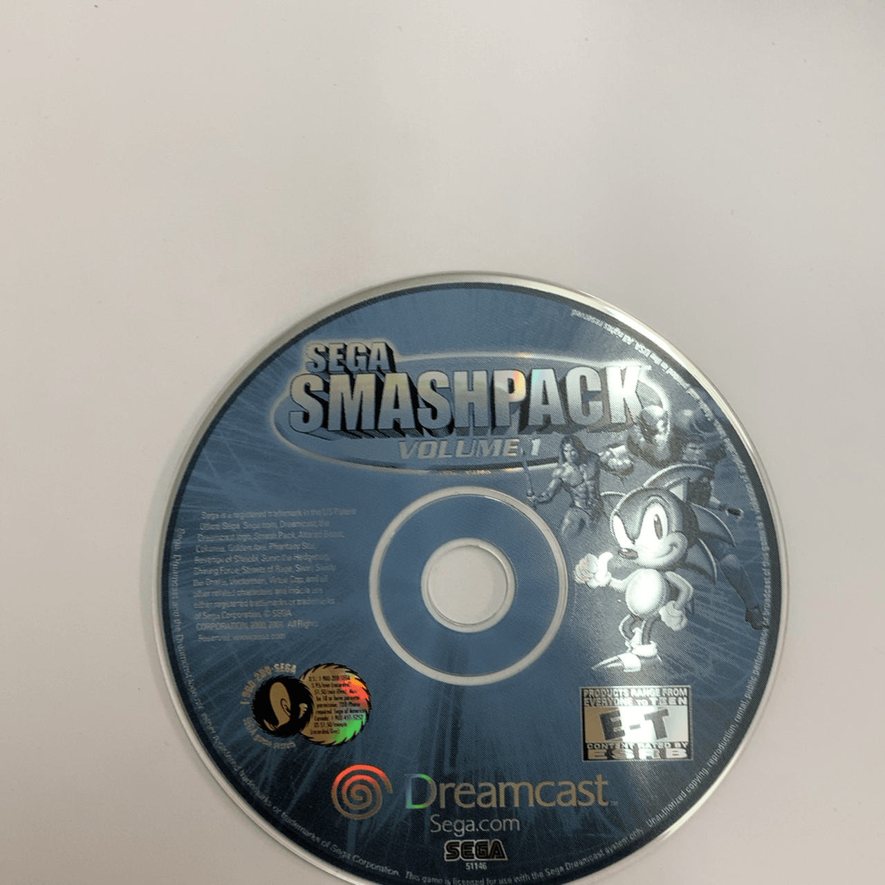 Sega Smash Pack Volume 1 - Sega Dreamcast - Disc Only (Replacement Case)