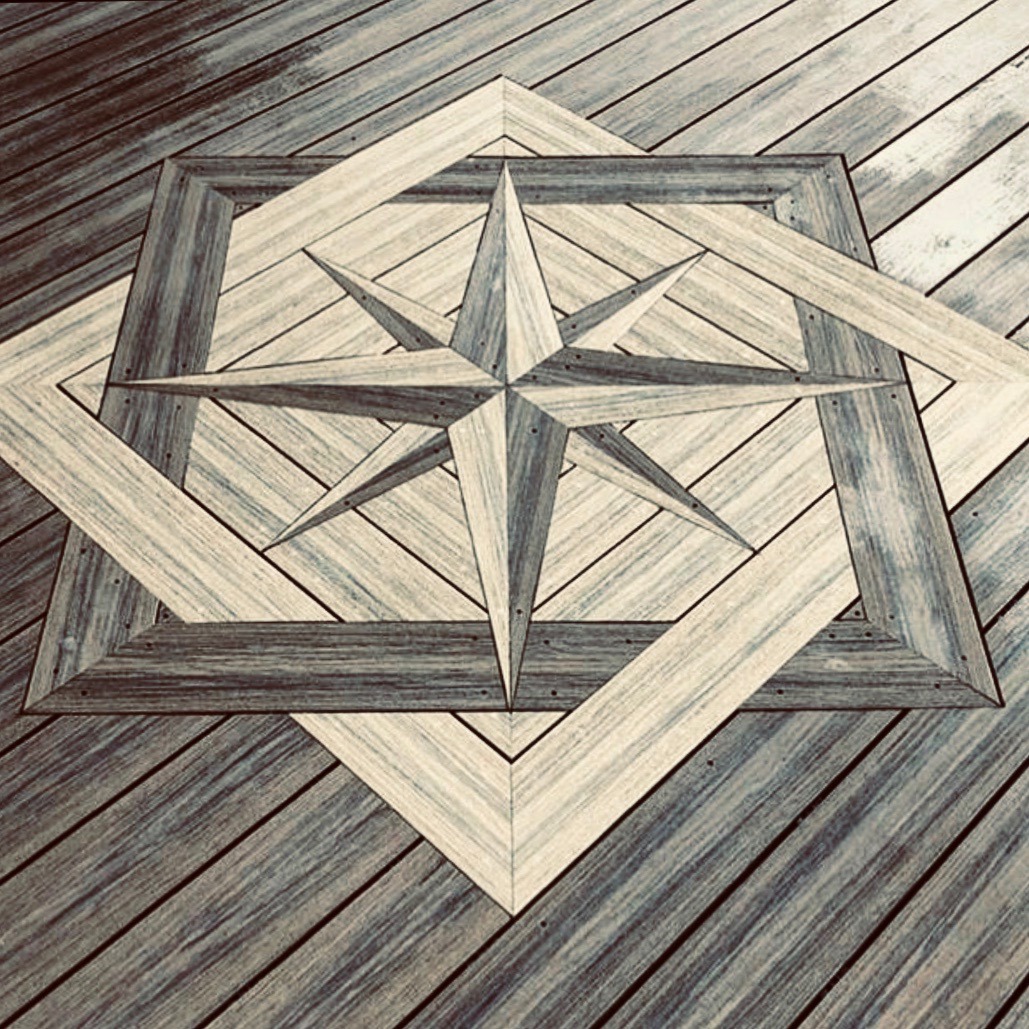 Take the transition board pattern to the next level by adding a picture frame around the edge of the deck. Composite Decking Mountain View Building Materials Exteriors