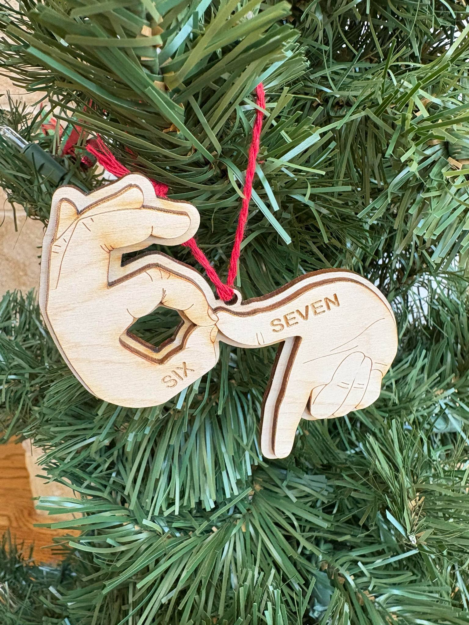 6 7 Hands Ornament