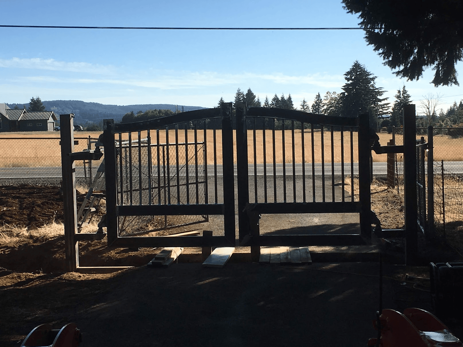 Gate set in place