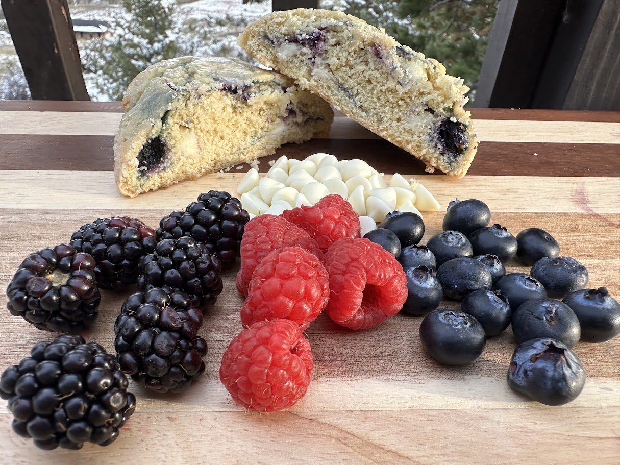 Mountain View Treats Triple Berry White Chocolate Scone