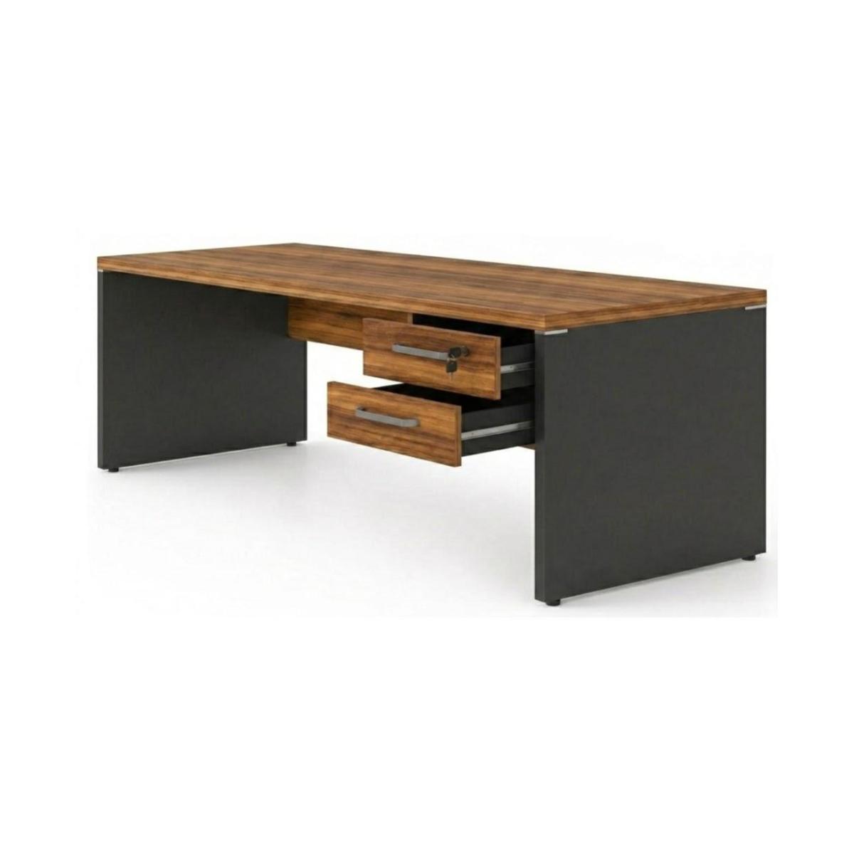 Mesa de Escritório Executiva 1,70 x 0,70 m com 2 Gavetas e Chave