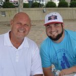 Former Reds player Ron Oester with Alex Rulon