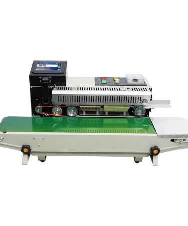 Automatic continuous sealing machine with inkjet expiry date printing