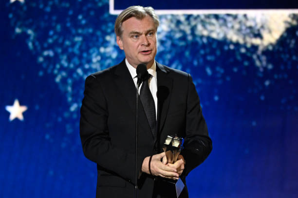 Christopher Nolan accepts the Best Director Award for 'Oppenheimer' at The 29th Critics' Choice Awards held at The Barker Hangar on January 14, 2024 in Santa Monica, California. Photo Credit: Michael Buckner/Variety via Getty Images