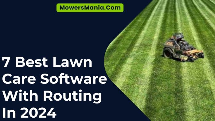 Lawn care routing software