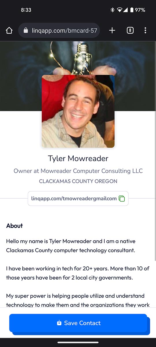 Mowreader Computer Consulting LLC Linq Profile Page