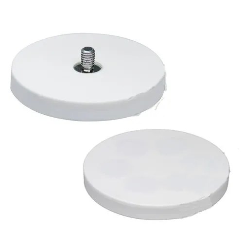 External Thread White Rubber Coating Magnet