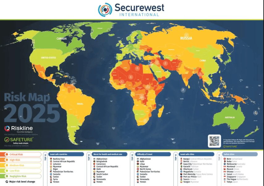 The 2026 Global Risk Map Dangerous And Safest Mpelembe Riskline 