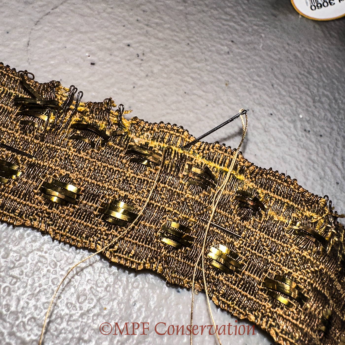 ... saffron stitching to stabilize.
