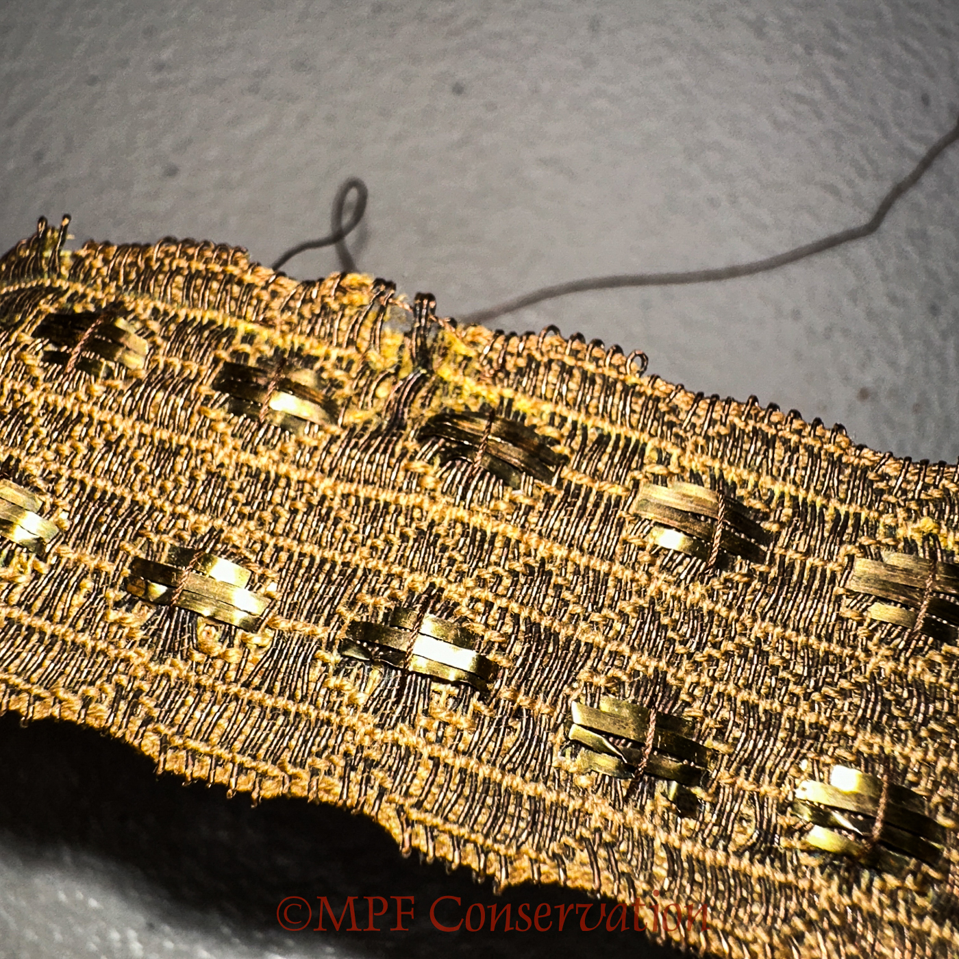 ...from the back, stitched straight where possible.