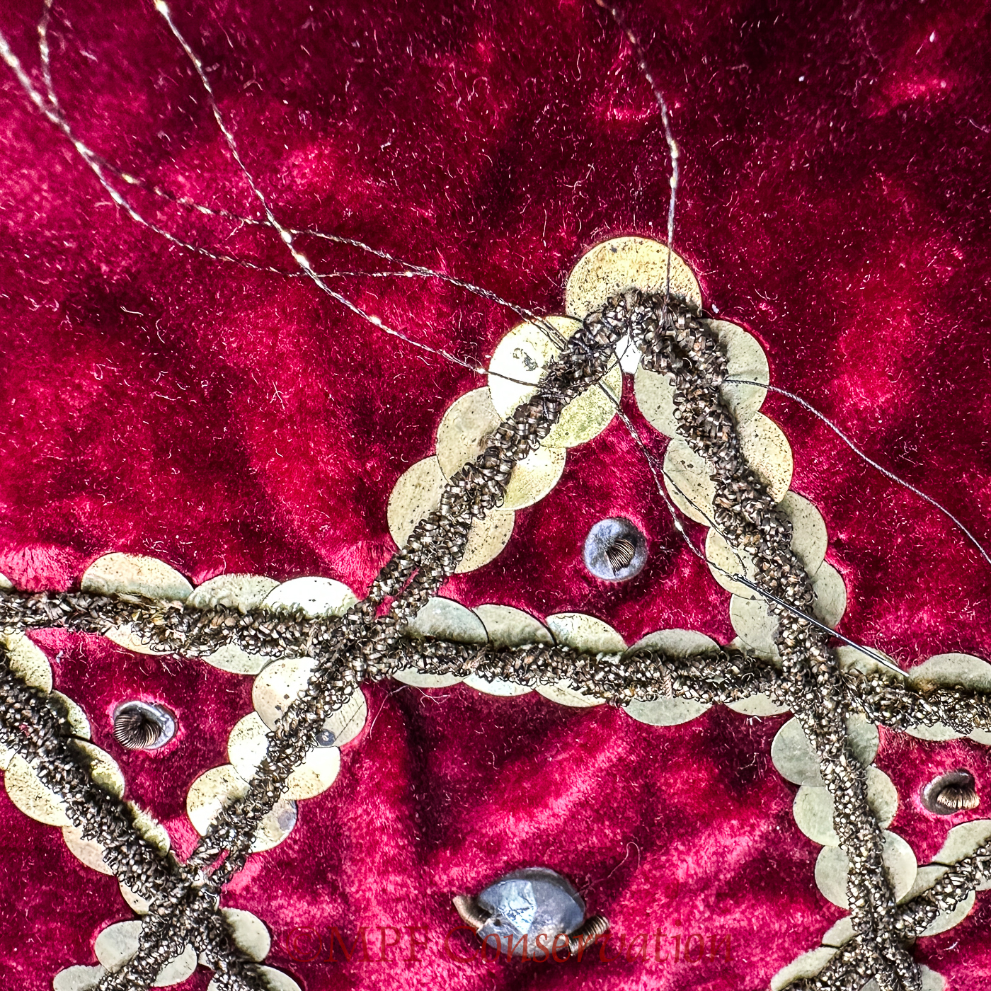 Repairing more frayed trim...