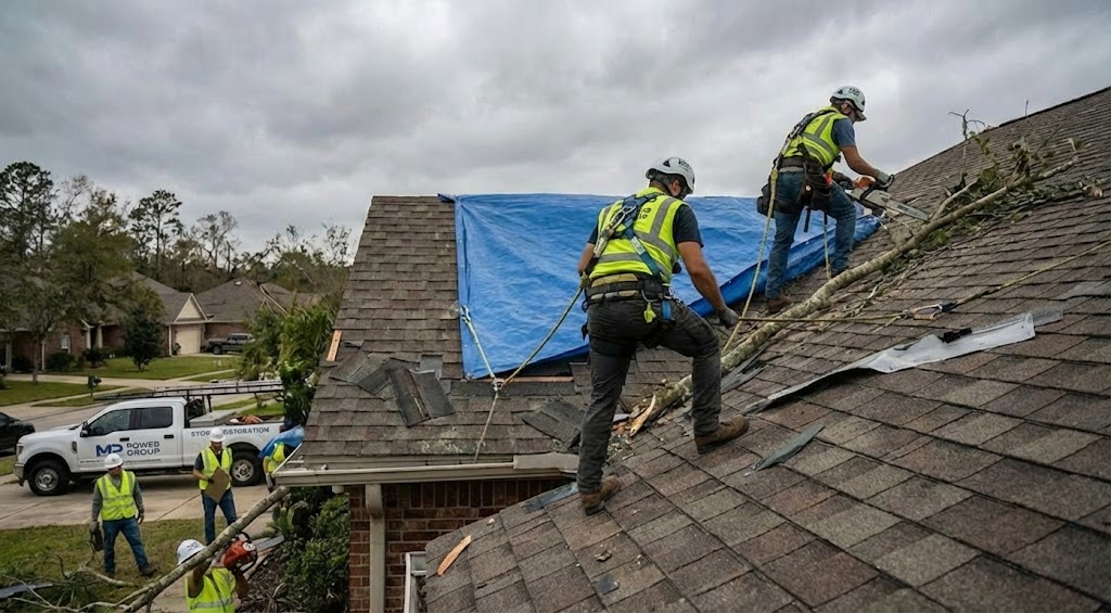 MPower Group tarping and cutting tree service