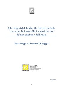 Alle Origini Del Debito: Il Contributo Della Spesa Per Le Poste Alla Formazione Del Debito Pubblico Dell'italia - Munich Personal Repec Archive 300_x_212_jpg