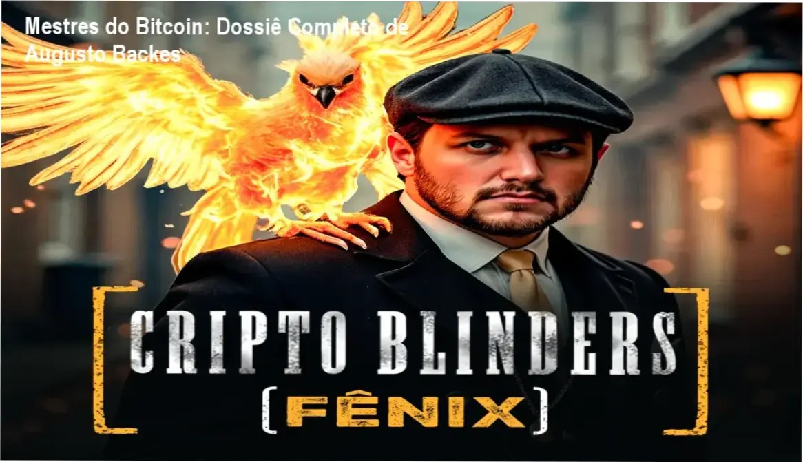 Infográfico técnico sobre o método Mestres do Bitcoin de Augusto Backes focado em análise de ciclos e gestão de risco