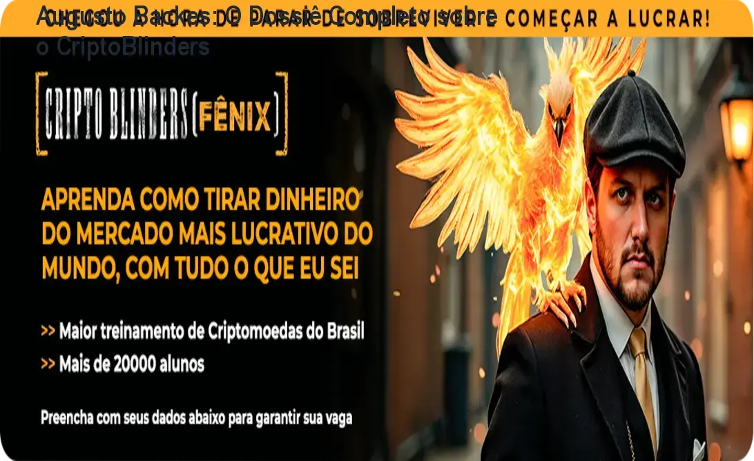 Interface de aprendizagem e bastidores do curso CriptoBlinders de Augusto Backes