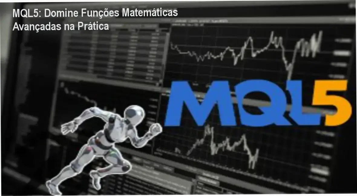 Interface de programação MQL5 exibindo cálculos de funções matemáticas avançadas para trading
