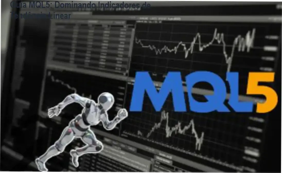 Interface de programação MQL5 exibindo algoritmos de indicadores de tendência linear para trading