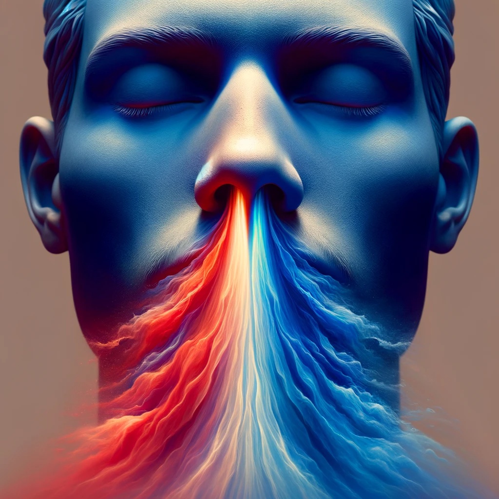 the breath of pranayama from a front view Yoga Überlingen am Bodensee