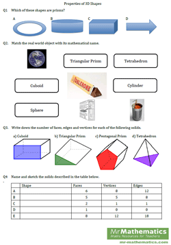 properties of 3d shapes mr mathematicscom