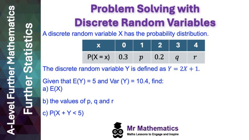 Problem Solving with Discrete Random Variables - Mr-Mathematics.com