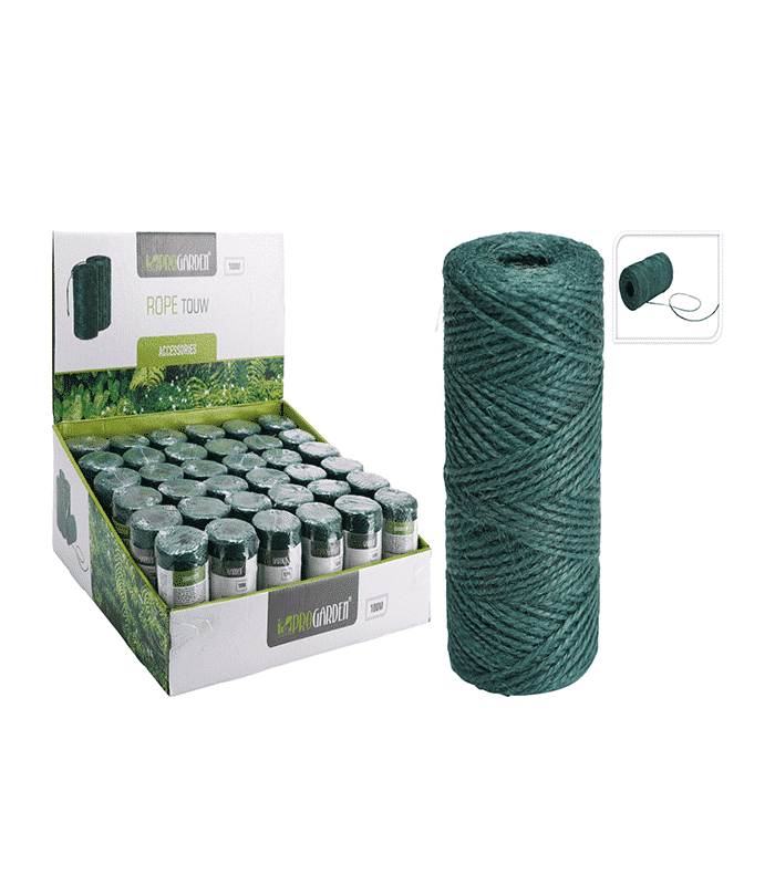 Ficelle De Jute 100 M Dans Boîte Métallique - Distributeur Pratique Avec Sortie - Pour Jardin, Bricolage, Emballage Cadeaux - 7
