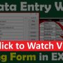 Data Entry Using Form In Excel - Without VBA Form - Mr Coding