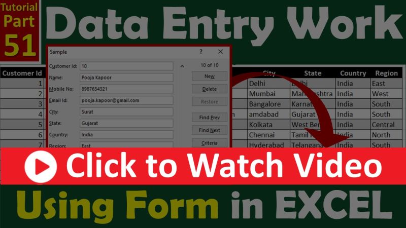 Data Entry Form In Excel Without Vba Data Entry In Excel Like A - City Illustrations - Modern Mobile Collection